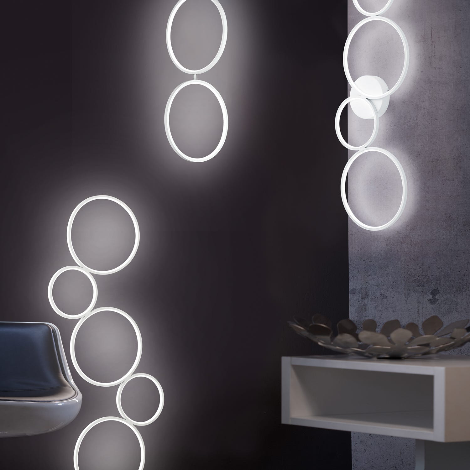 Plafoniera 4 LED Rondo bianco Trio
