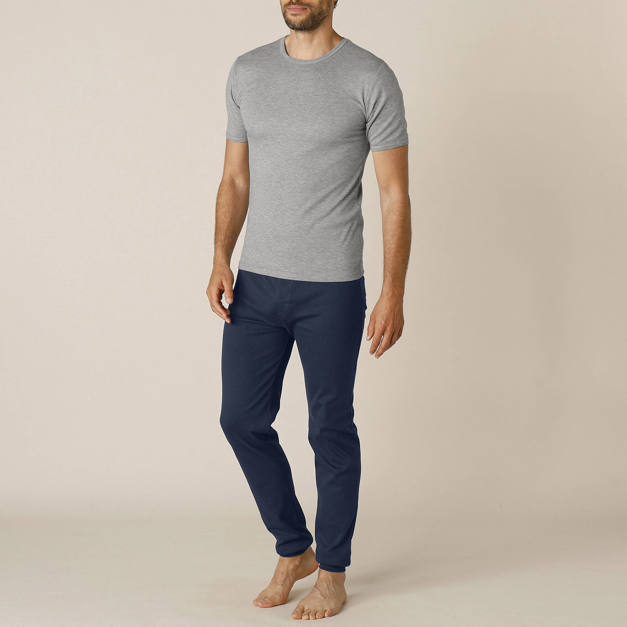 T-shirt sous-v&ecirc;tement homme col montant manches longues chaleur intense - lot de 2