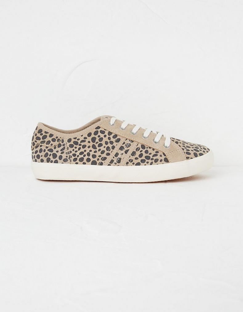 Harlow Animal Print Lace Up Trainers