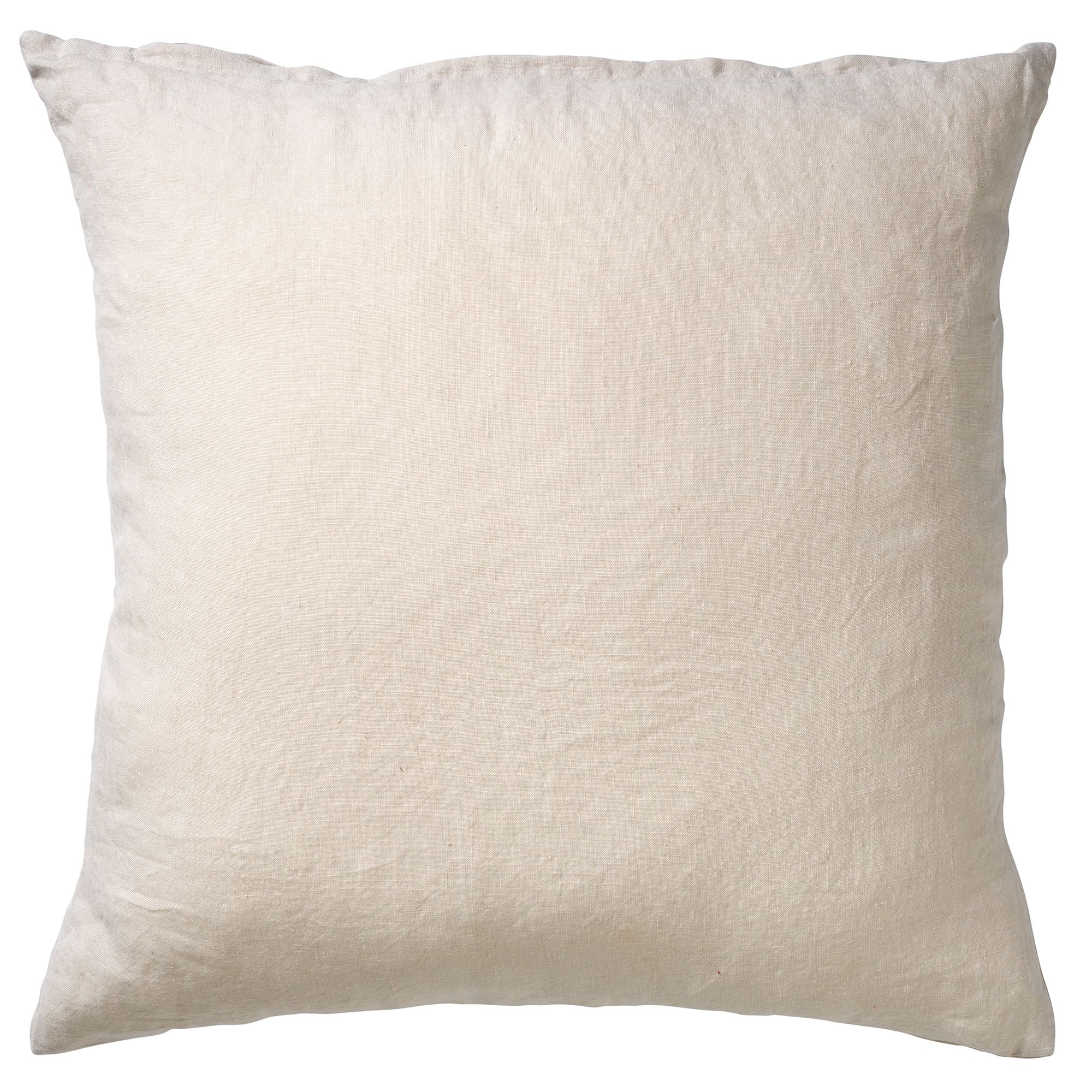 LINN - Kussenhoes 45x45 cm - 100% linnen - effen kleur - Pumice Stone - beige