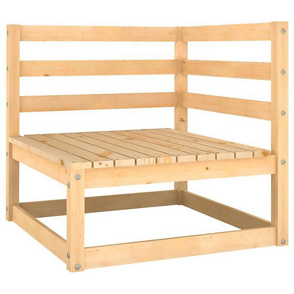 Canapé d'angle - vidaXL - Bois de pin massif - 2 pcs - 70x70x67 cm - Extérieur