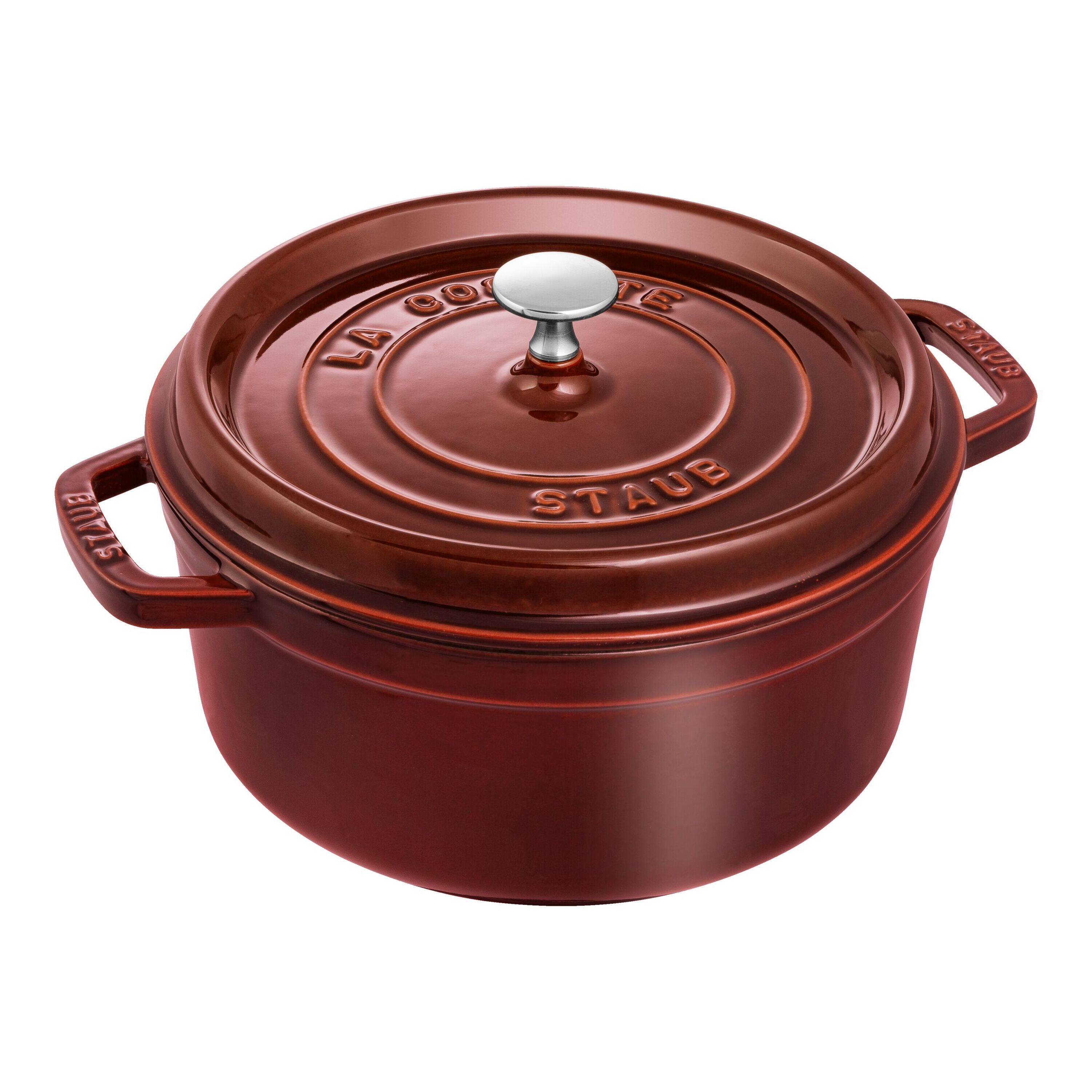 24 cm round Cast iron Cocotte grenadine-red