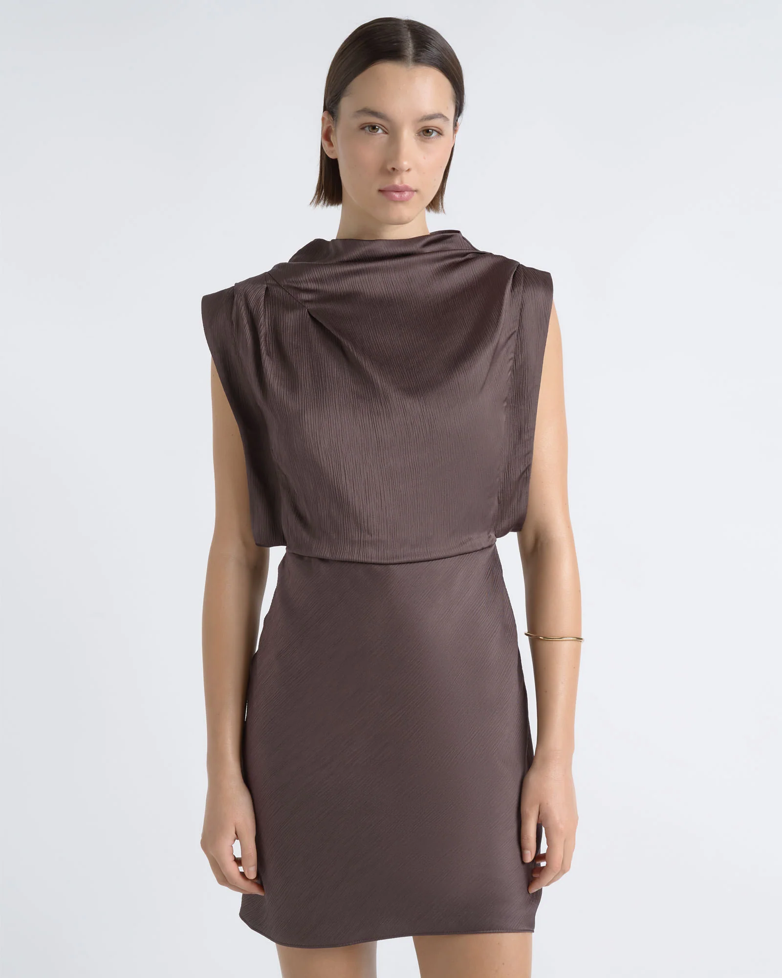 Cowl Neck Mini Dress