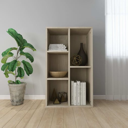 NNEVL Book Cabinet/Sideboard Sonoma Oak 50x25x80 cm Engineered Wood