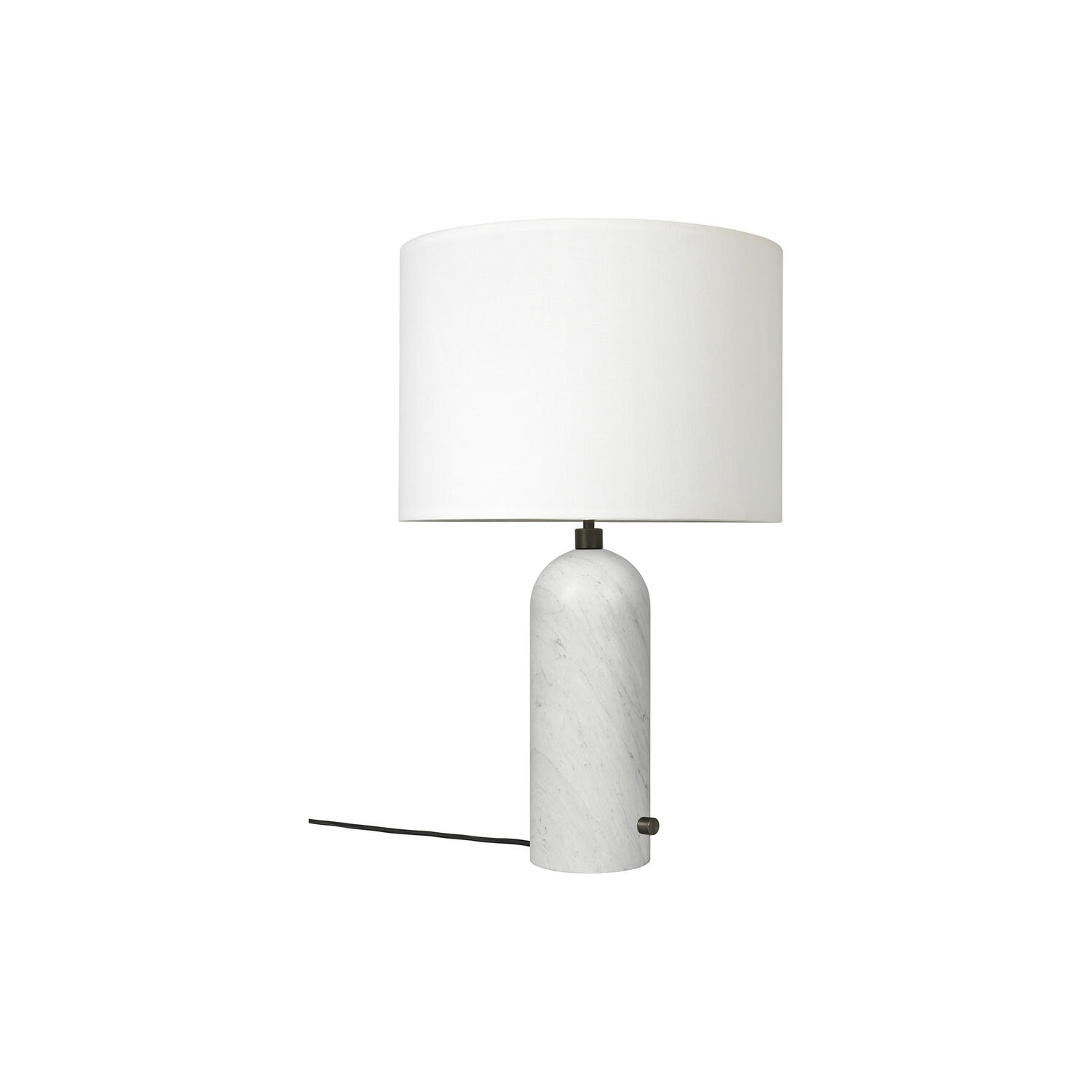 Gravity Table Lamp, white marble/white