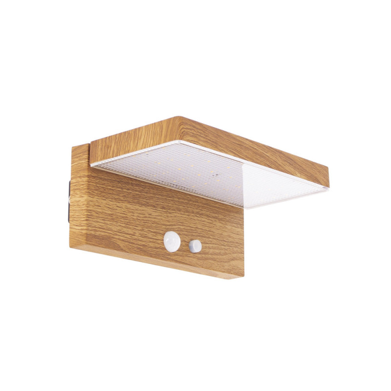 Applique LED solaire avec détecteur de mouvement bois 400 lm XANLITE