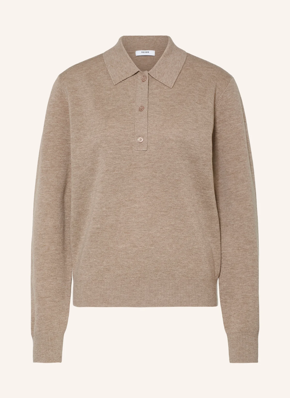 REISS Strick-Poloshirt BROOKE aus Merinowolle