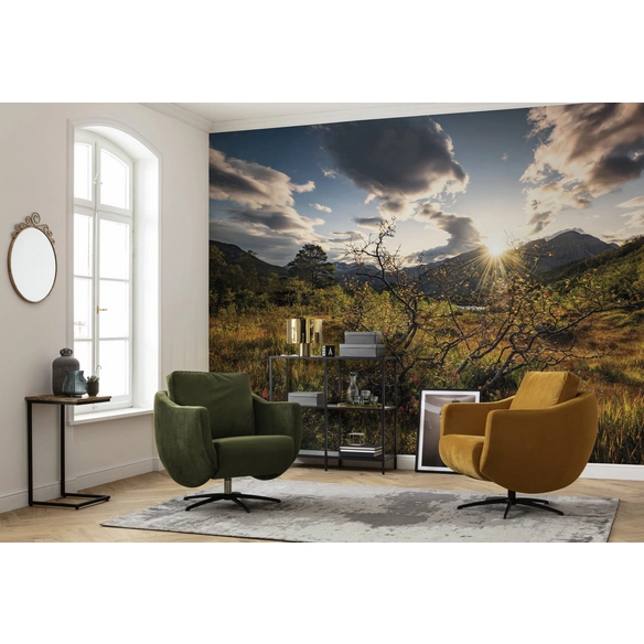 Vliestapete »Herbstwelten«, Breite 450 cm, seidenmatt