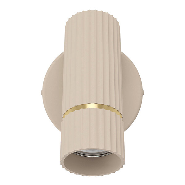 Applique murale métal beige sable GU10 4,7W l. 11 x H.15,5cm Eglo, Caminia