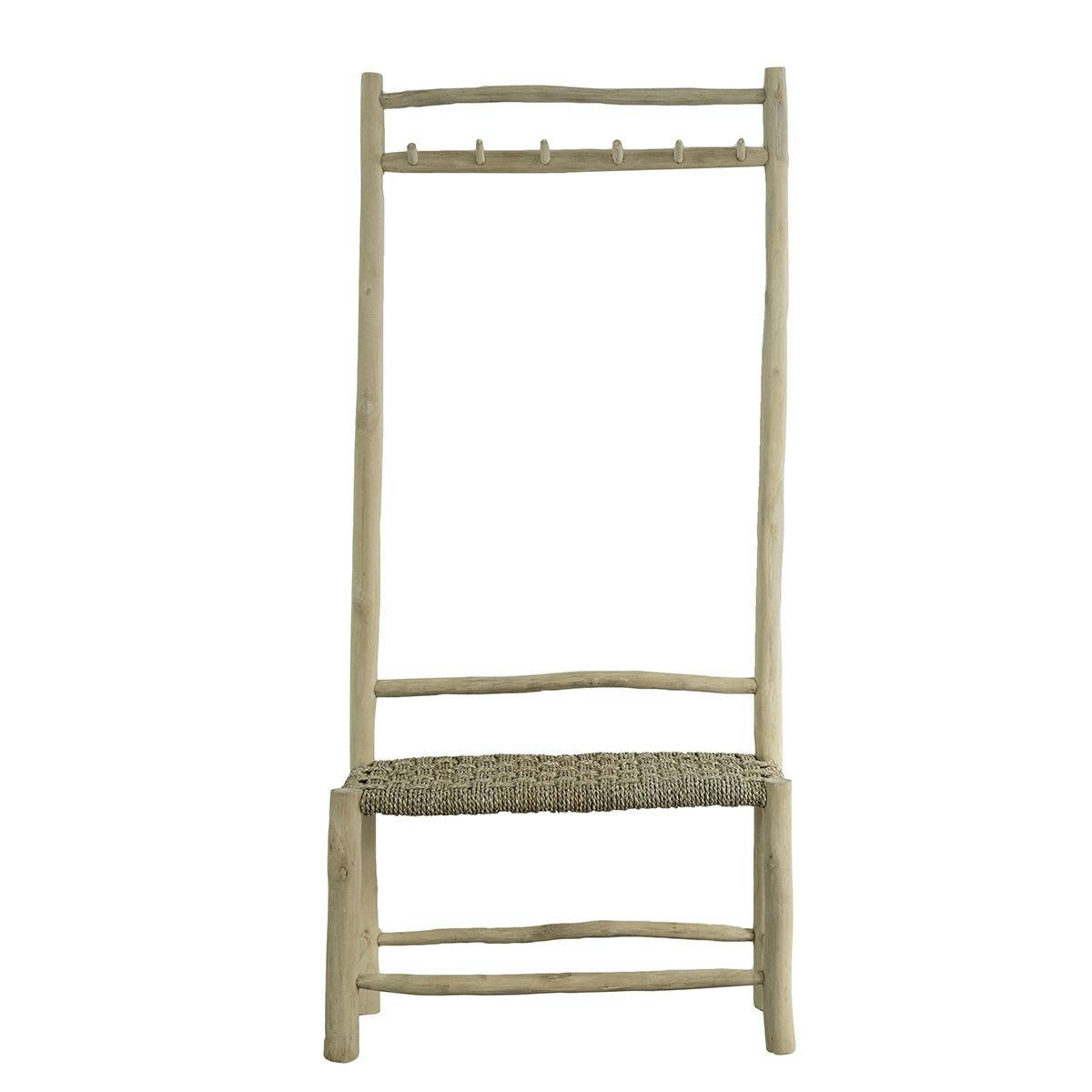 PEPPER - Portant bois de teck jonc de mer