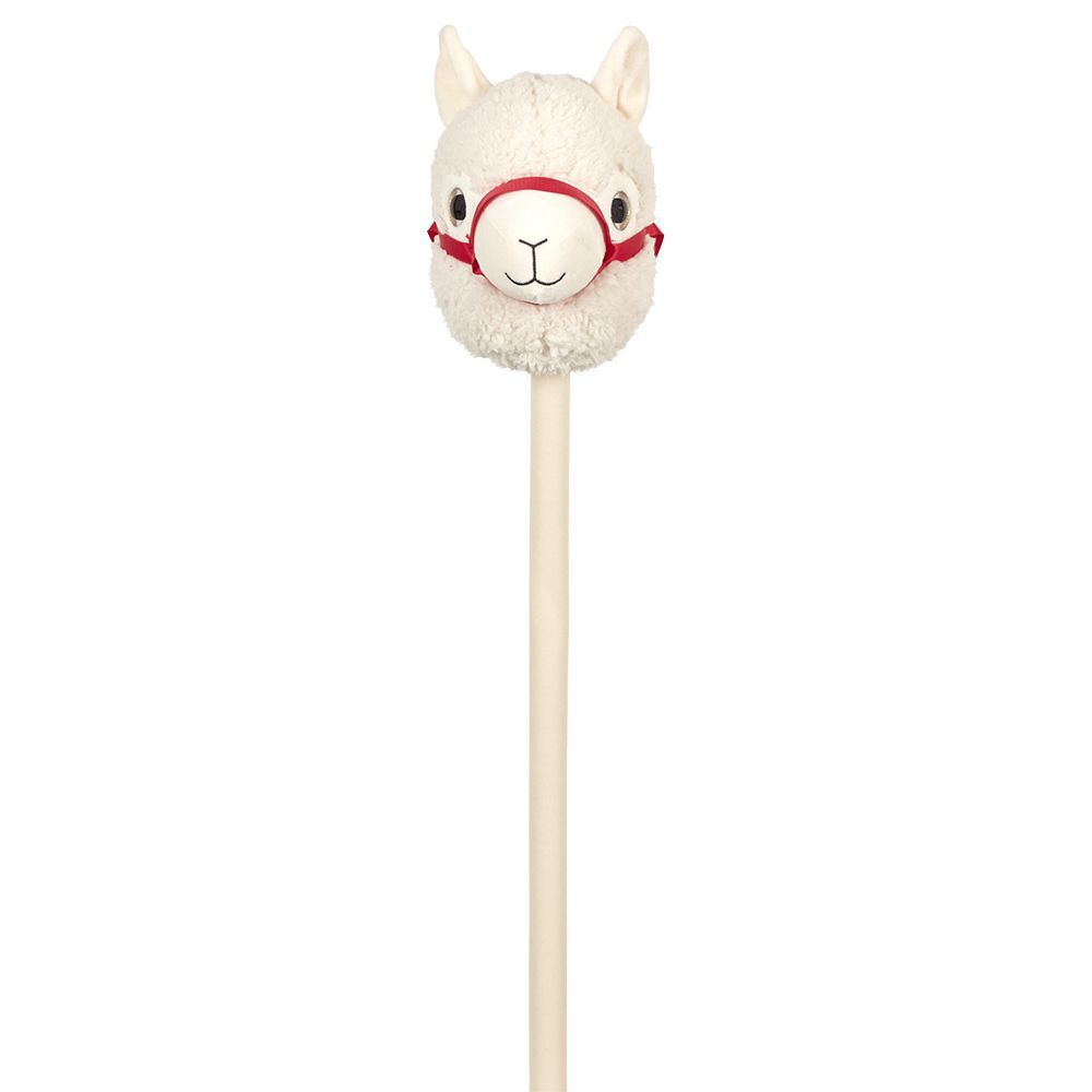 Lama à chevaucher Choux Bidou beige lanière rouge