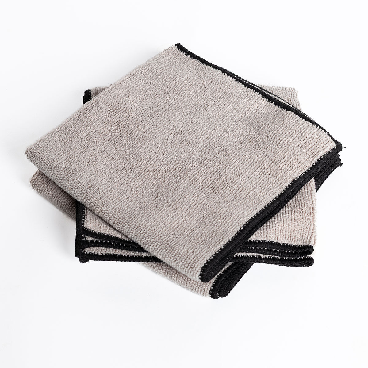 Conjunto de 3 panos microfibra bege 34x34cm