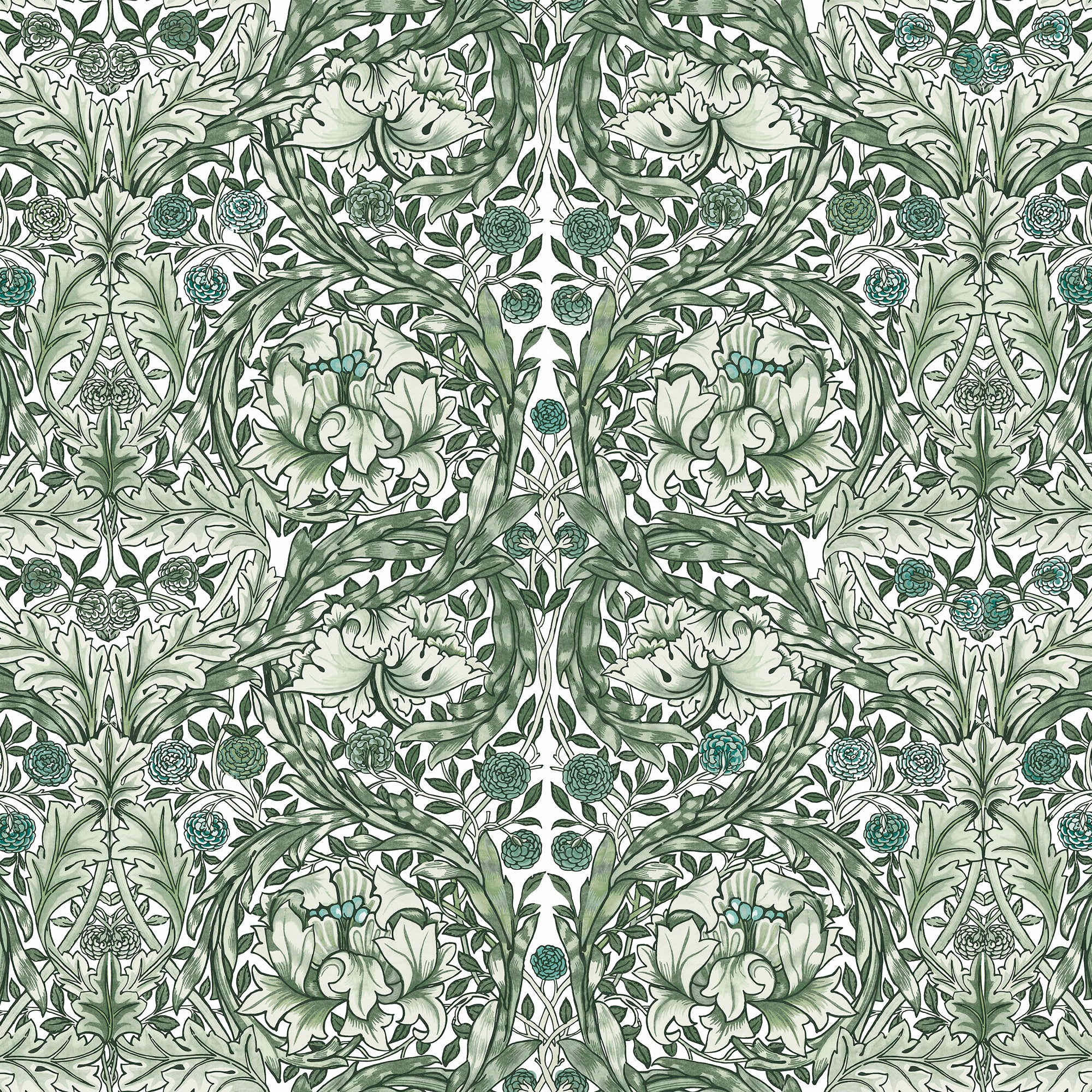 William Morris at Home Fotobehang - African Marigold Green - 400x250 cm