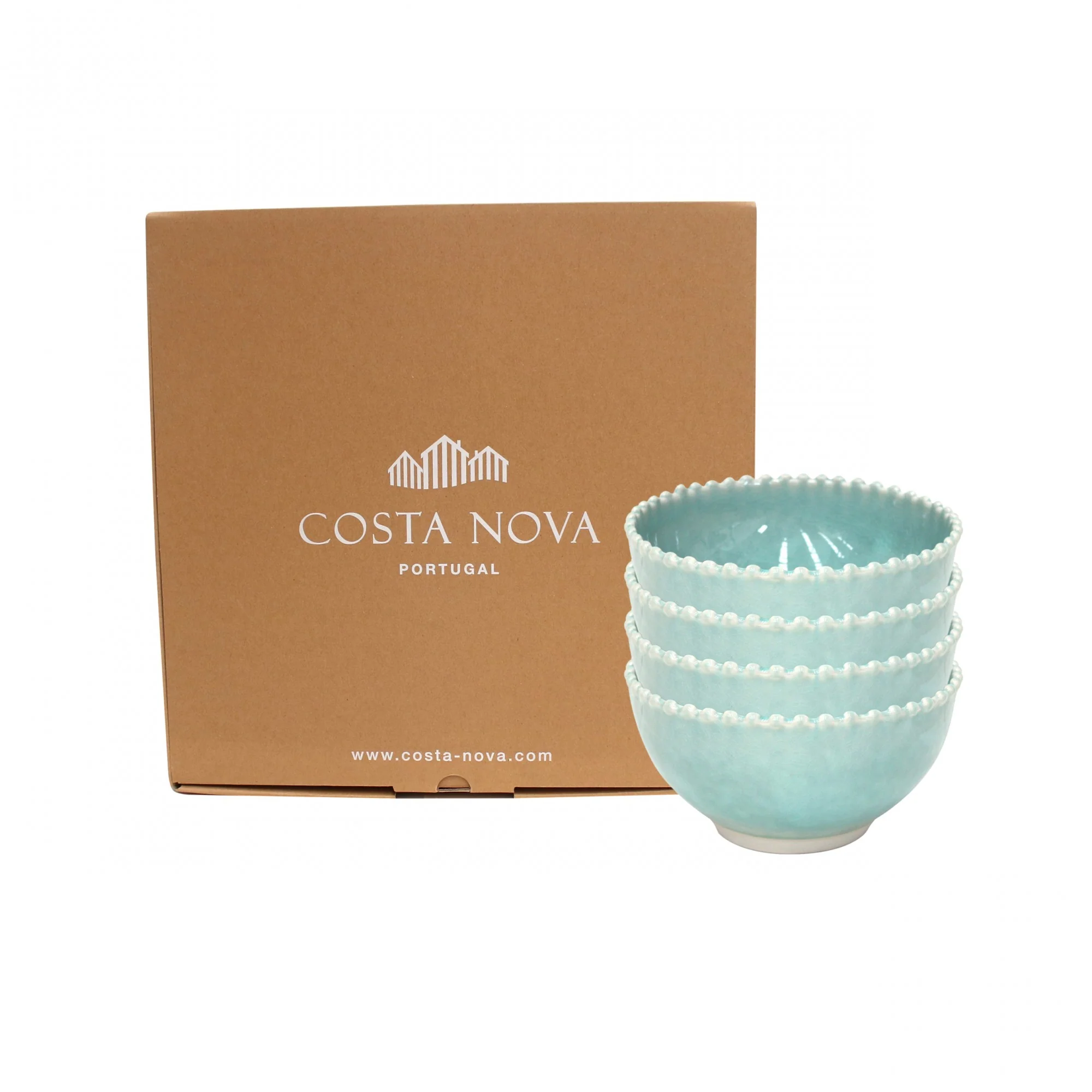 Pearl Aqua Set 4 Soup/Cereal Bowl