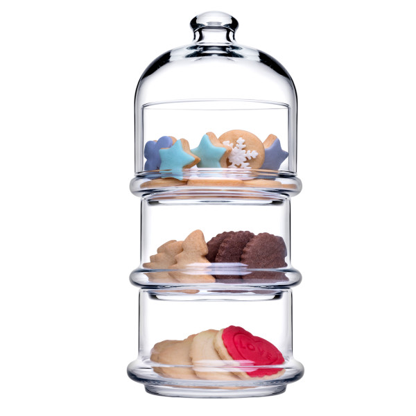 Pojemnik / Słój szklany 3 poziomowy Villa Patisserie 26,1 cm
