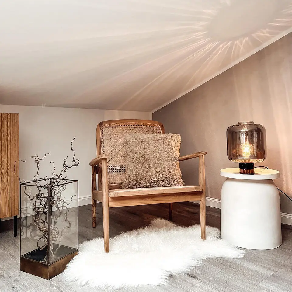 Qazqa tafellamp qara zwart e27