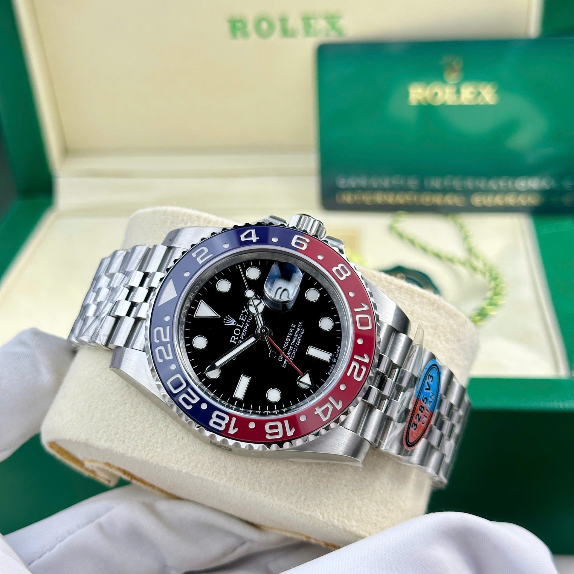 Rolex GMT-Master II 126710BLRO Pepsi 904L Steel Black Dial 40mm Jub Super Clone