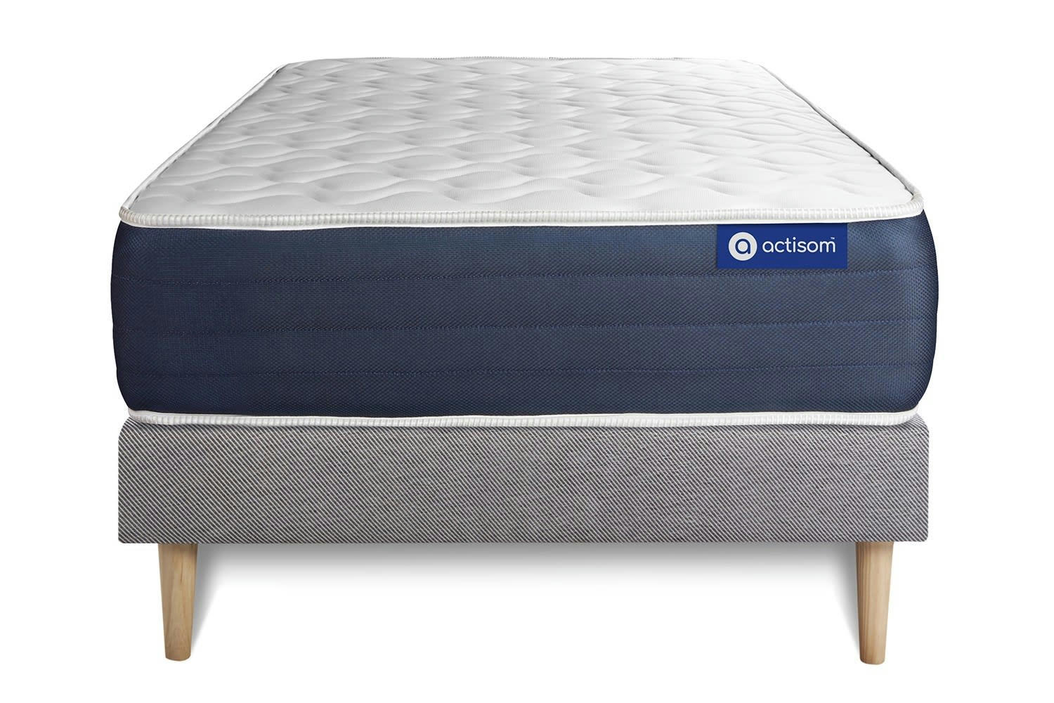ACTIMEMO SLEEP - Ensemble 80x190 cm sommier kit gris