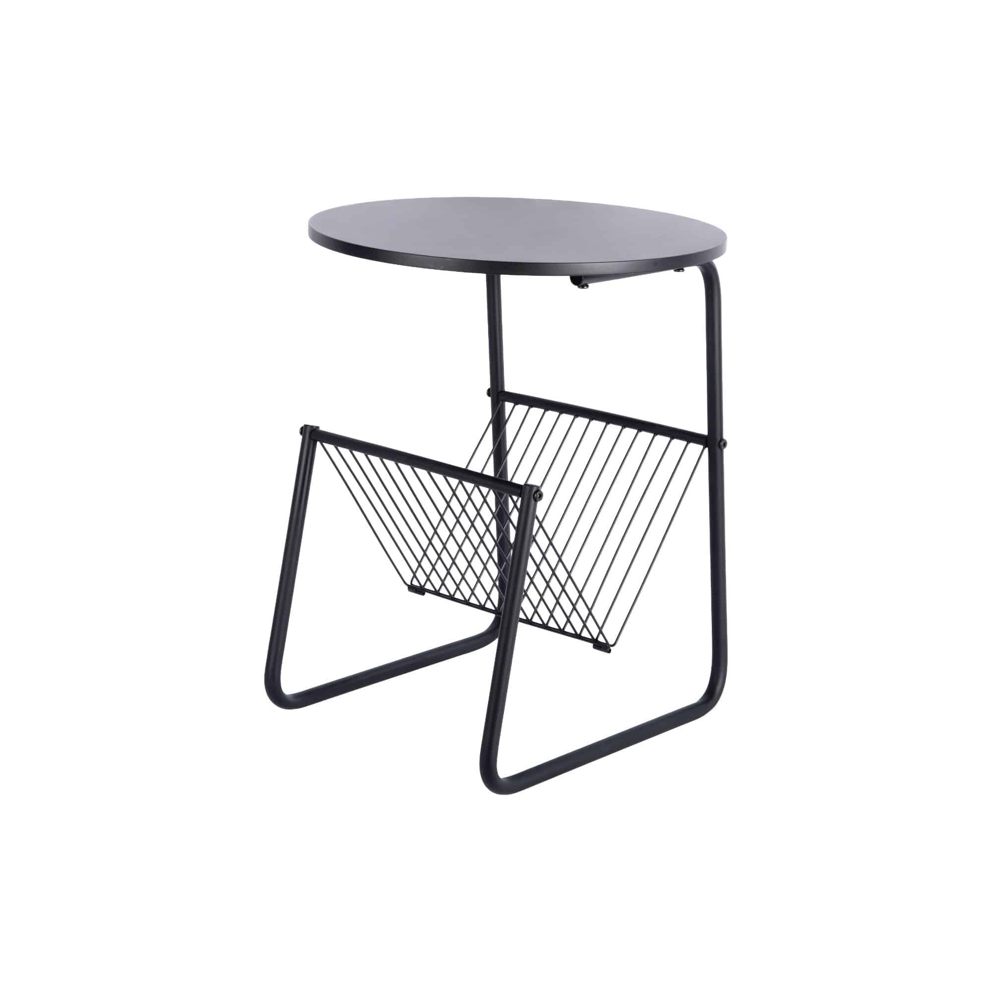 Leitmotiv bijzettafel Riqueza Revista - zwart - Ø40cm
