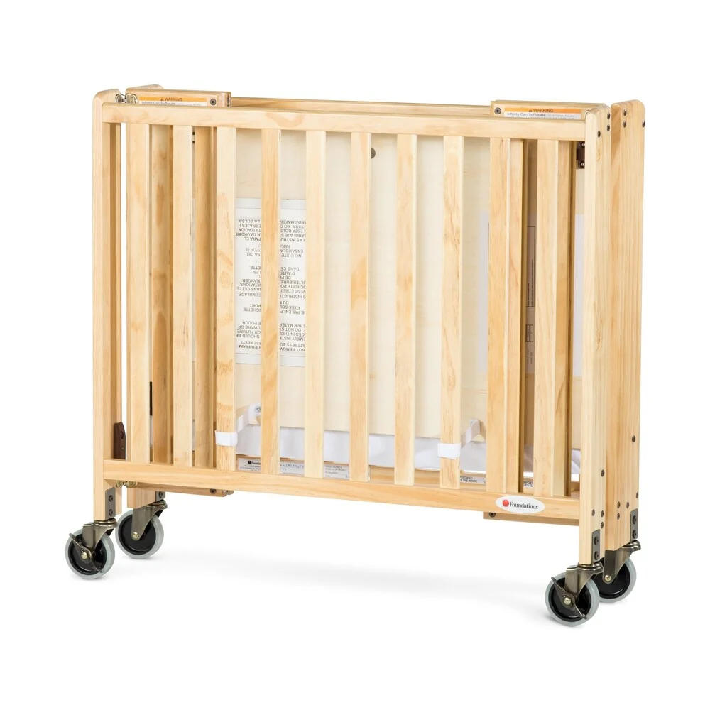 Foundations HideAway Compact Folding Crib with Mattress
