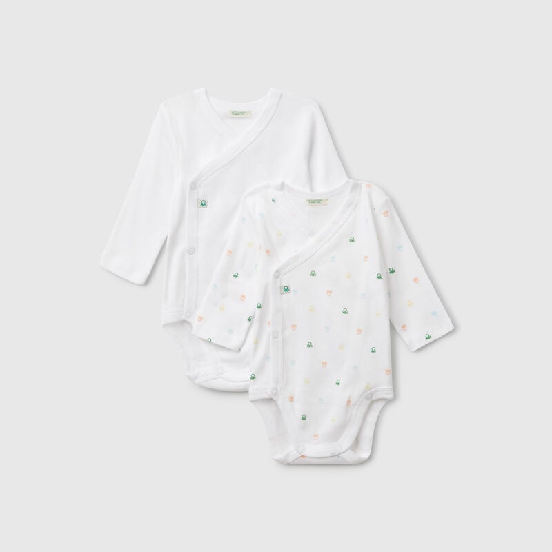 Two bodysuits in cotton
