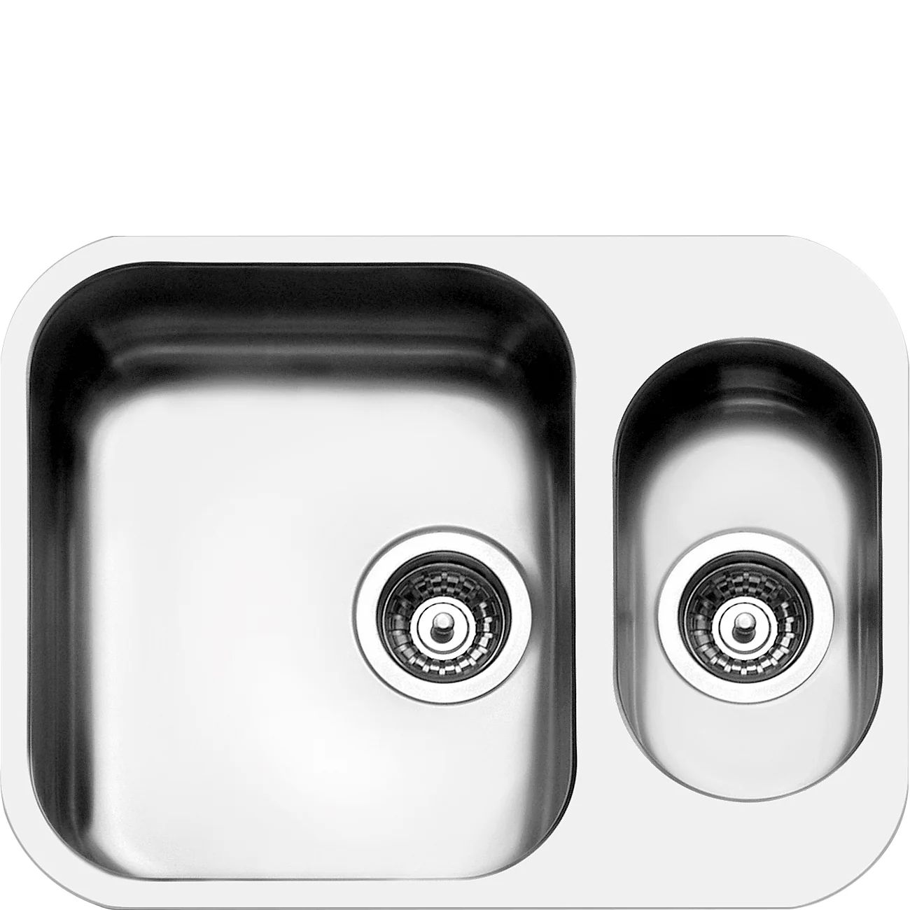 58cm Alba 1.5 Bowl Undermounted Sink Stainless Steel