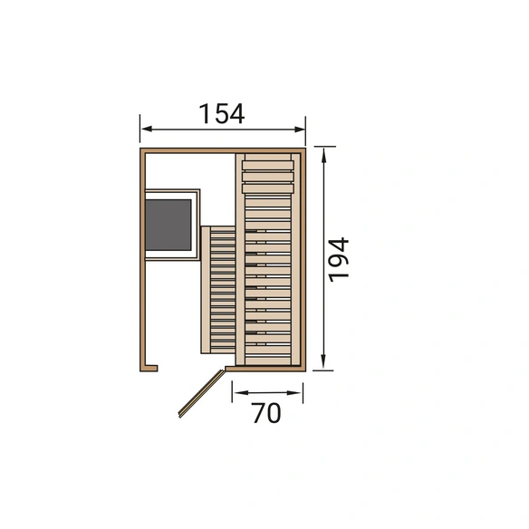 Elementsauna »KAARINA 1«, 4 Personen, inkl. 4,5 kW Ofen mit externer Steuerung