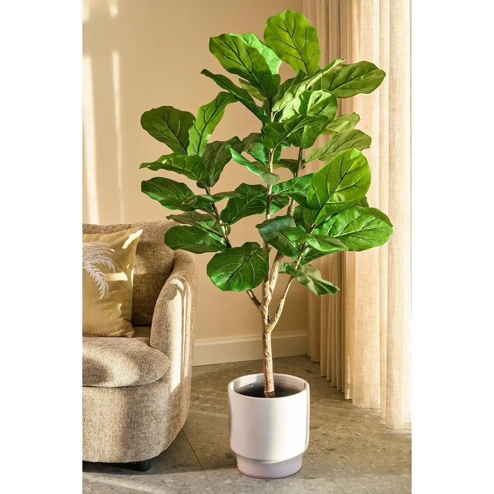 Mica Decorations Ficus Lyrata Kunstplant in Pot - H150 x &Oslash;50 cm