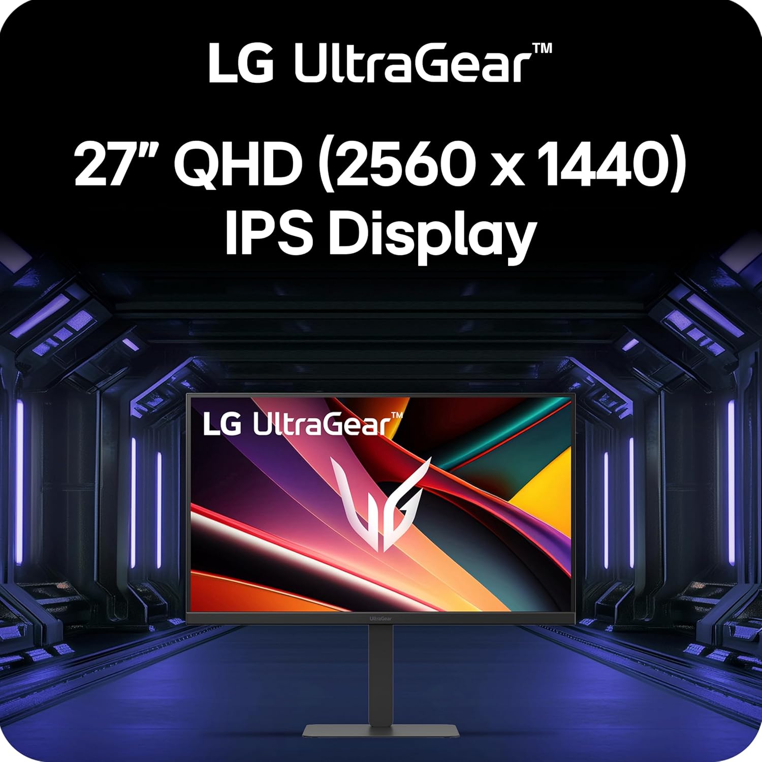 LG 27G640A-B 27-inch Ultragear QHD (2560 x 1440) IPS Gaming Monitor  300Hz  1ms  NVIDIA G-Sync  AMD FreeSync Premium  VESA DisplayHDR 400  HDMI 2.1  USB Type-C  Tilt/Height/Swivel/Pivot Stand  Black