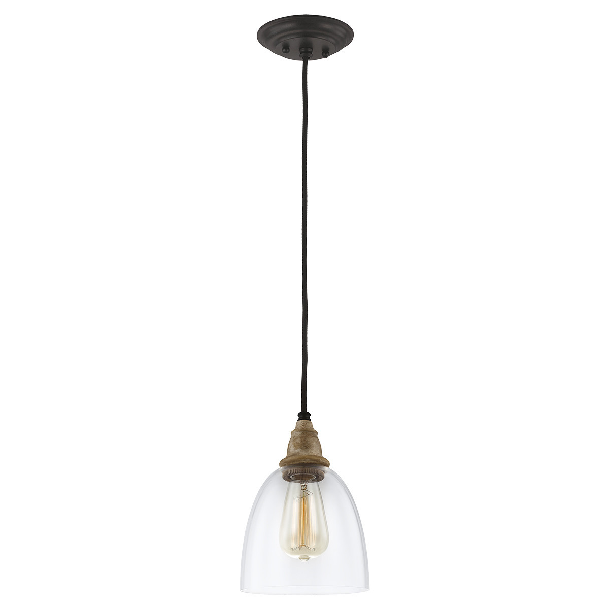 Lampa wisząca jasne drewno Matrimonio 1xE27x60W Feiss