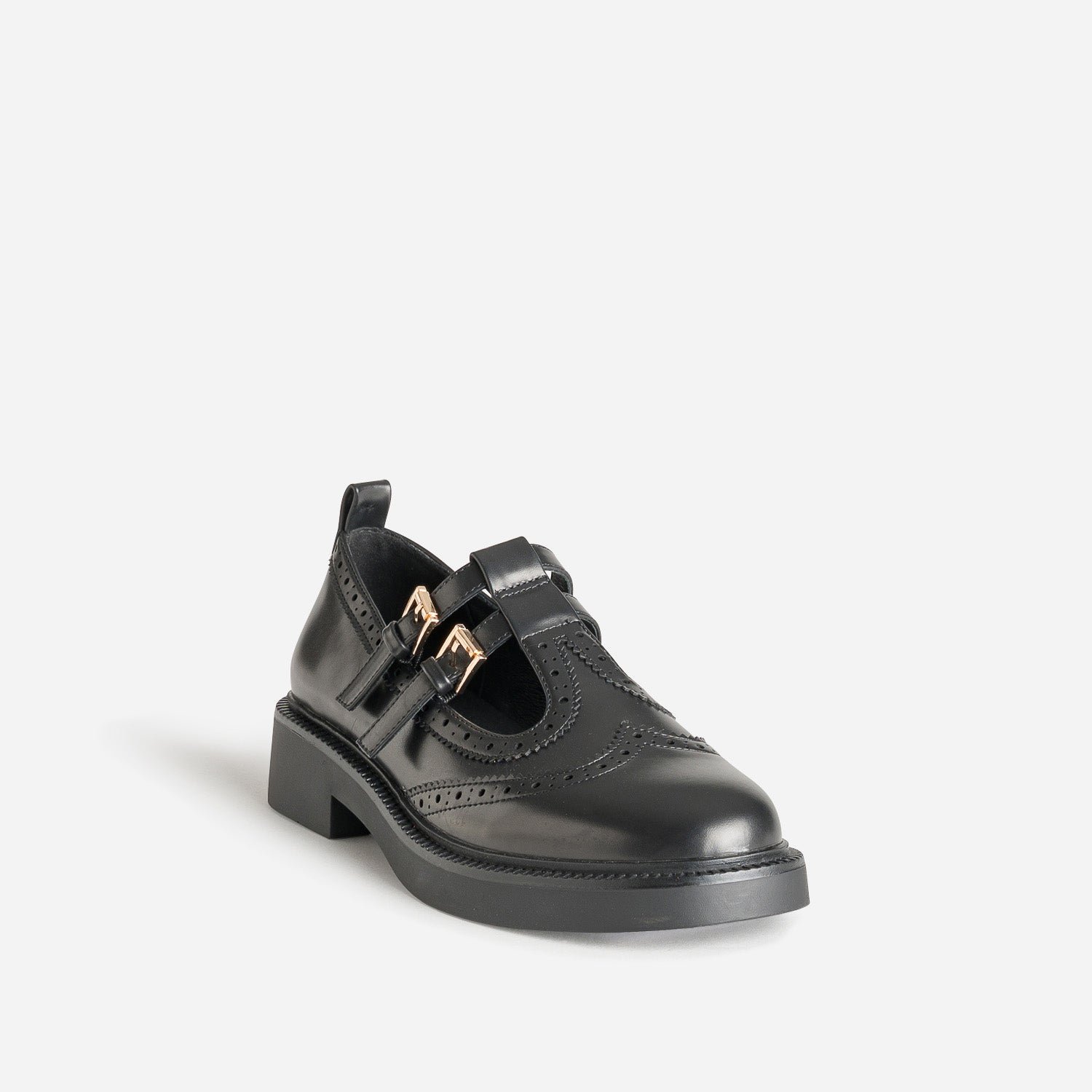 Derby babies noir détails perforations