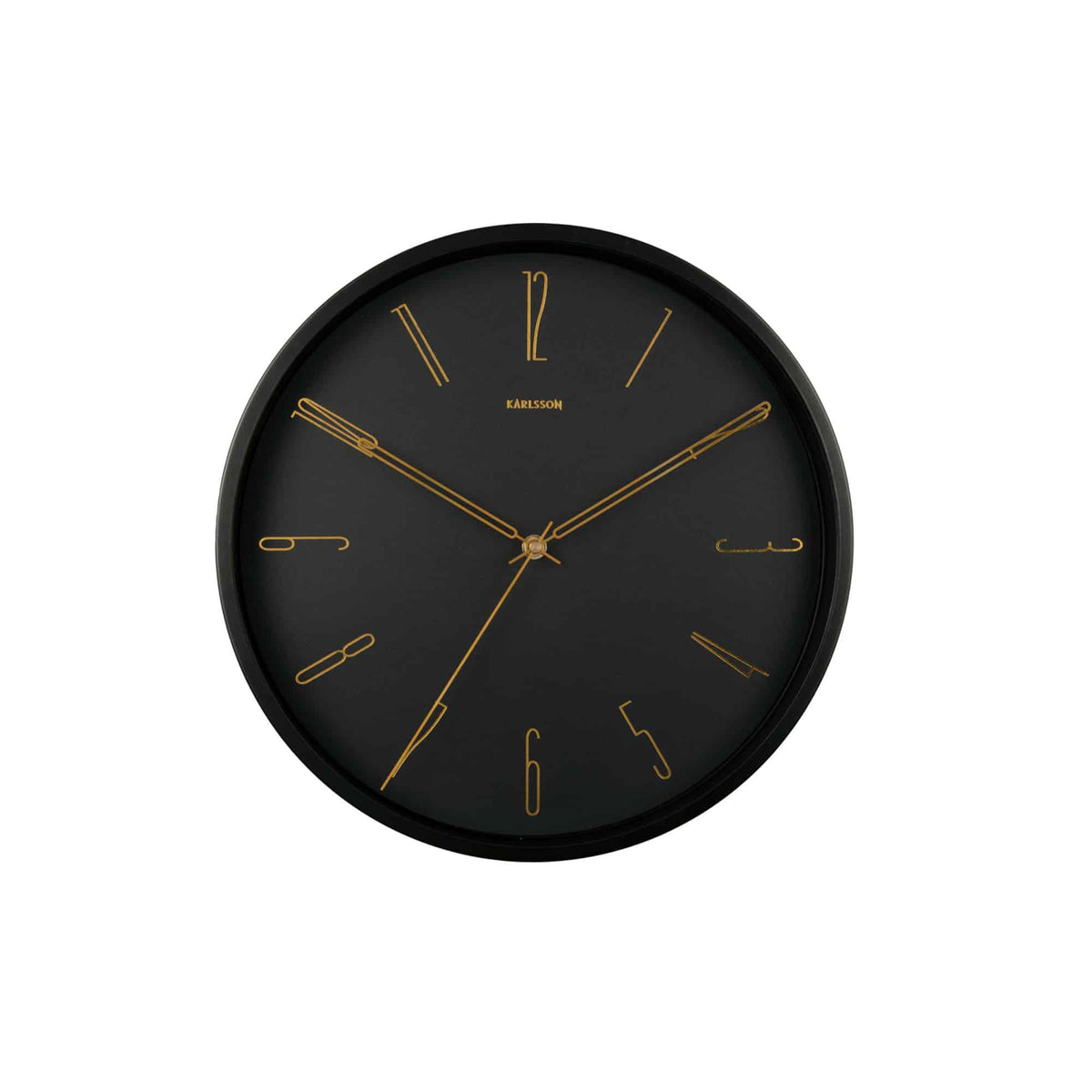Karlsson wandklok Belle - zwart - Ø35cm