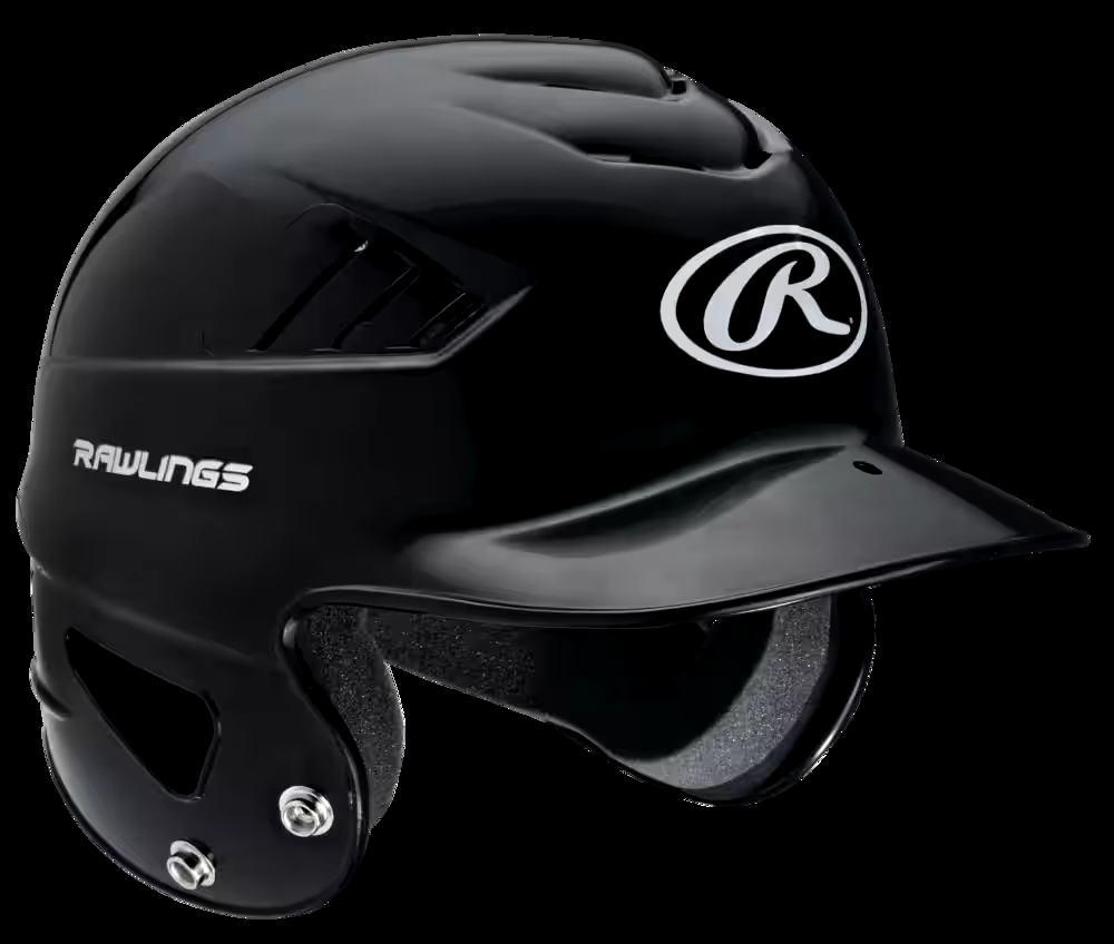 Rawlings Baseball Helmet, Black, Adult