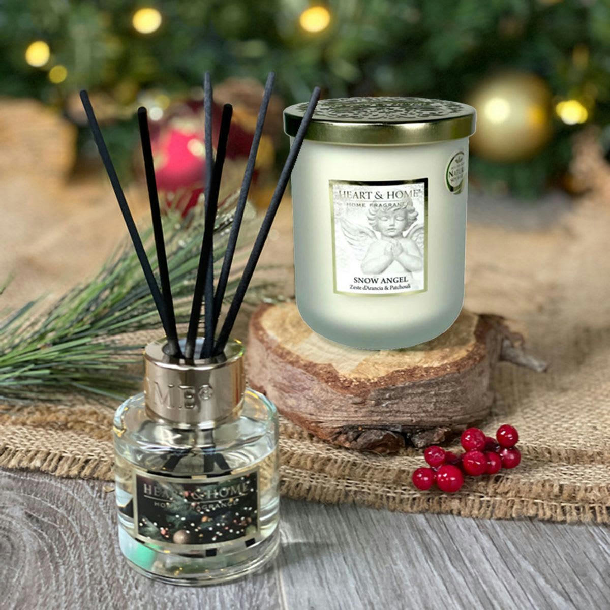 - Bougie Heart and Home ange d'hiver