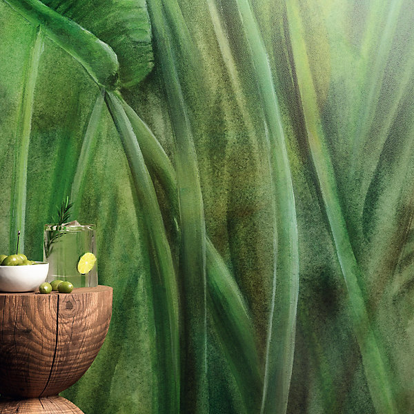 Carrelage effet Béton Vert Jungle Modèle B 278x120x0,6 cm Mat Vetrano - Mur intérieur (vendu par carton de 3,336 m²) - RO'MA CARRE