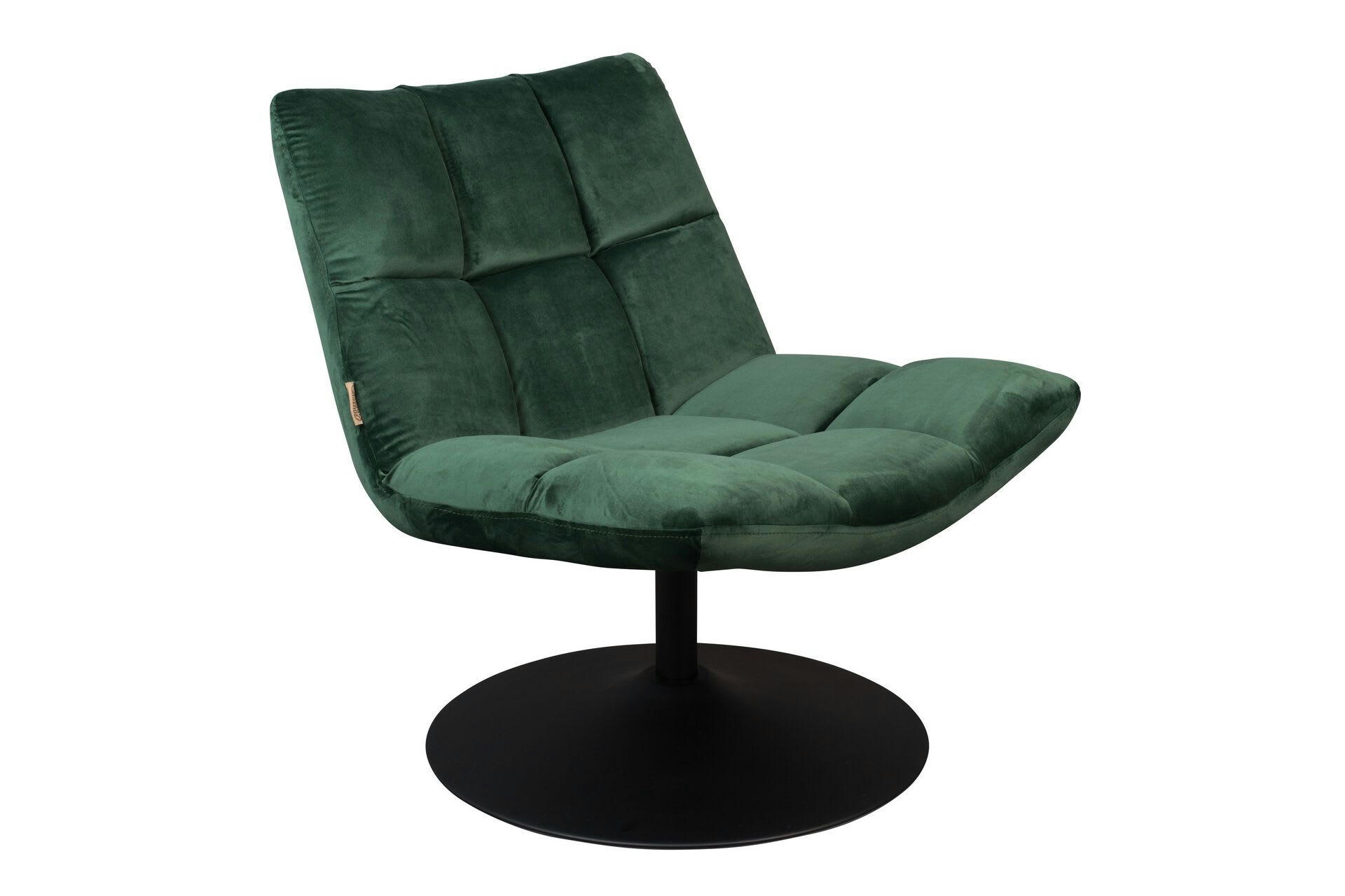 BAR VINTAGE - Fauteuil lounge en velours vert