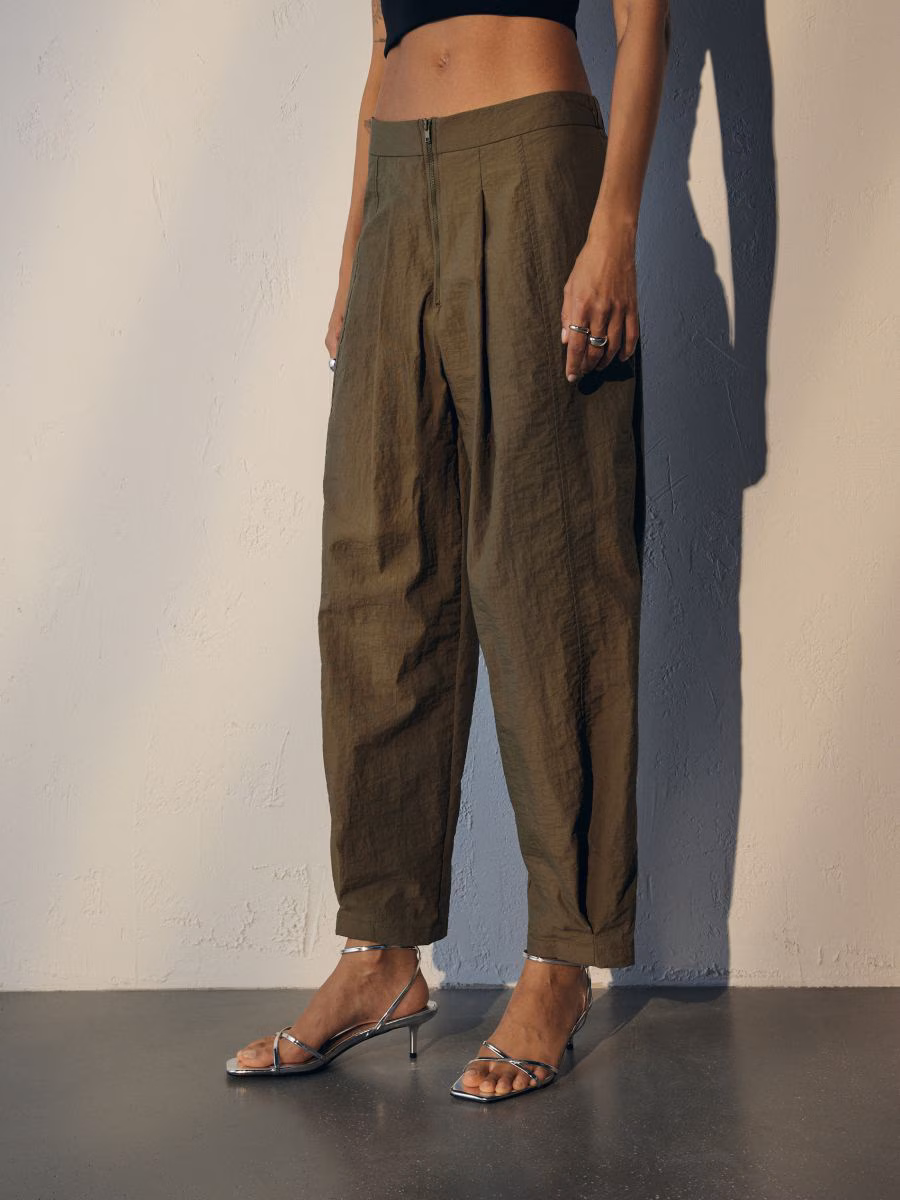 Crease Effect Trousers