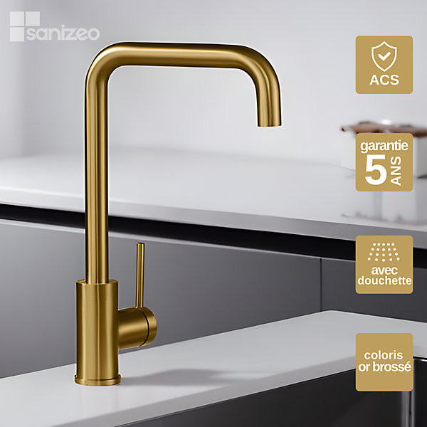 Mitigeur de Cuisine LOIRA Or Brossé - GCR004/OC IMEX PRODUCTS