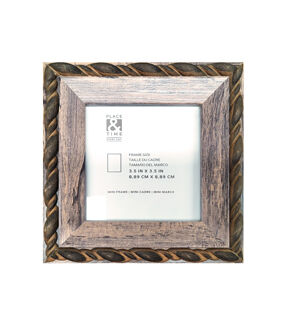 3.5 Wood Tabletop Picture Frame With Spiral Border by Place & Time