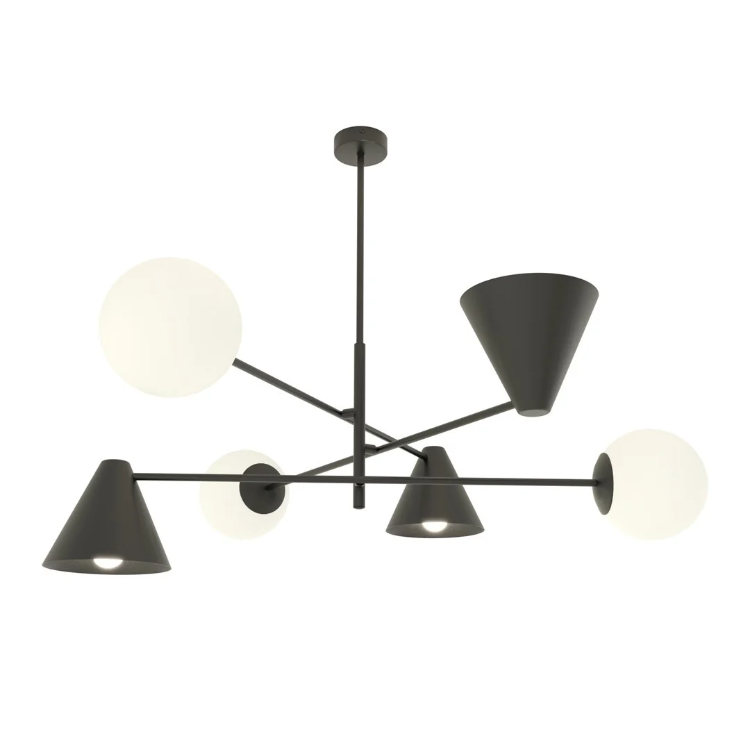 Lampa Sufitowa Hermes 6 Black