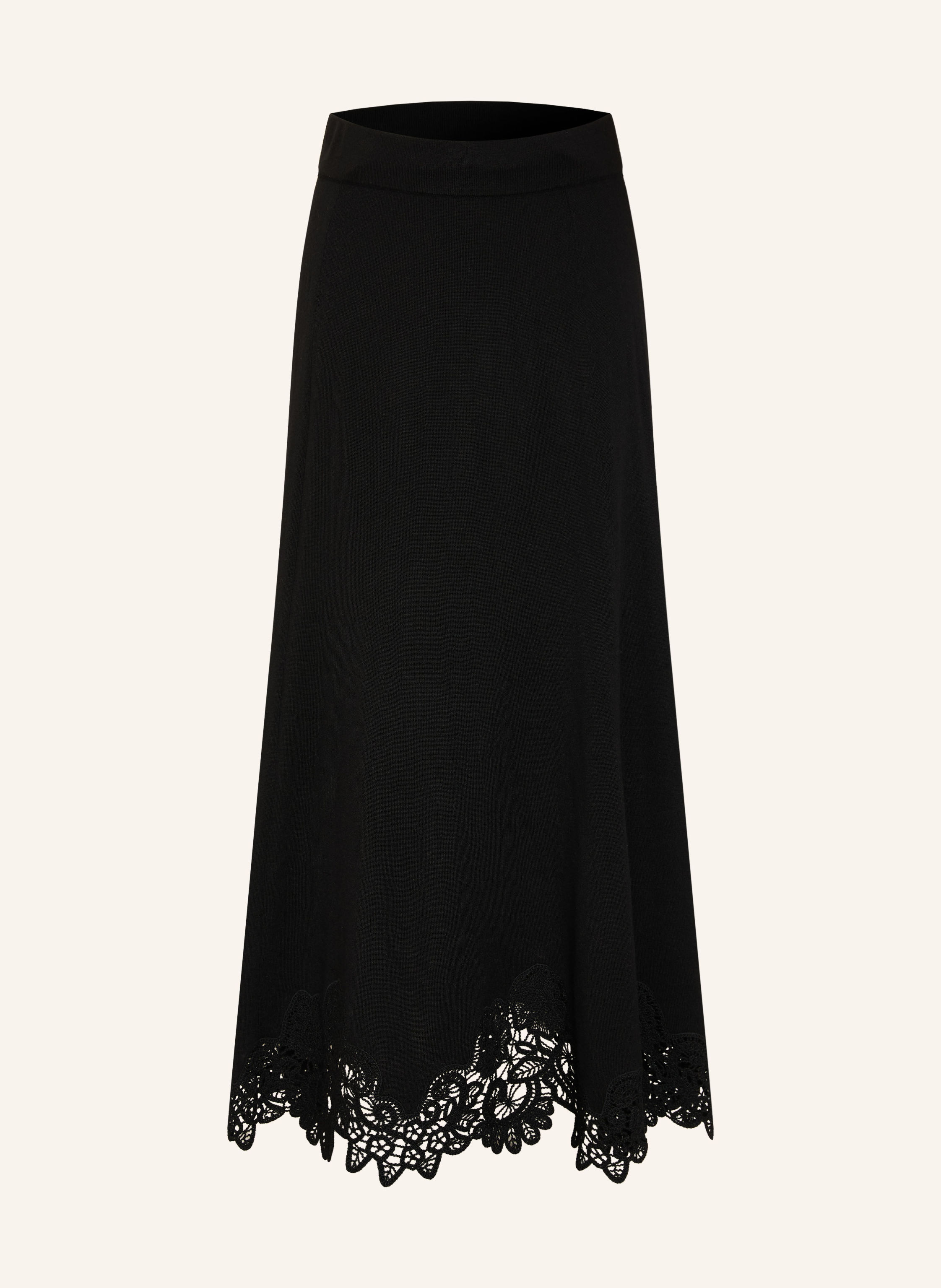 ZIMMERMANN Strickrock VALIANT aus Merinowolle mit Spitze