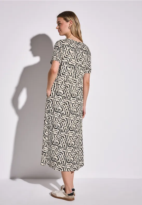 Gemustertes Midi-Kleid