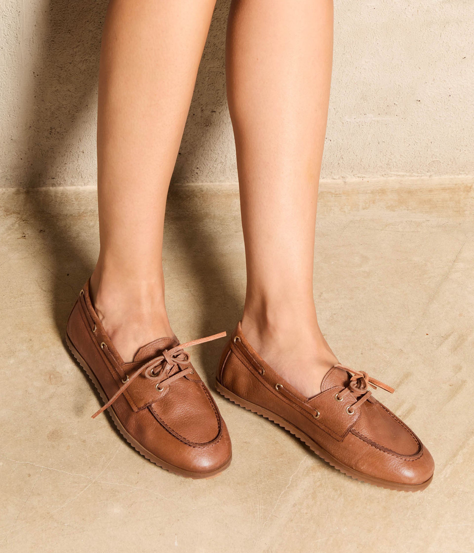 Chaussures bateau cognac Barnabé