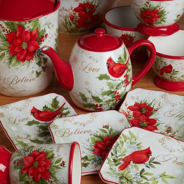 Certified International Winter's Medley 5.75" Canape/Luncheon Plates, Set of 4