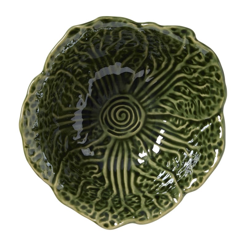 Schaaltje koolblad - groen - &Oslash;14x6.2 cm