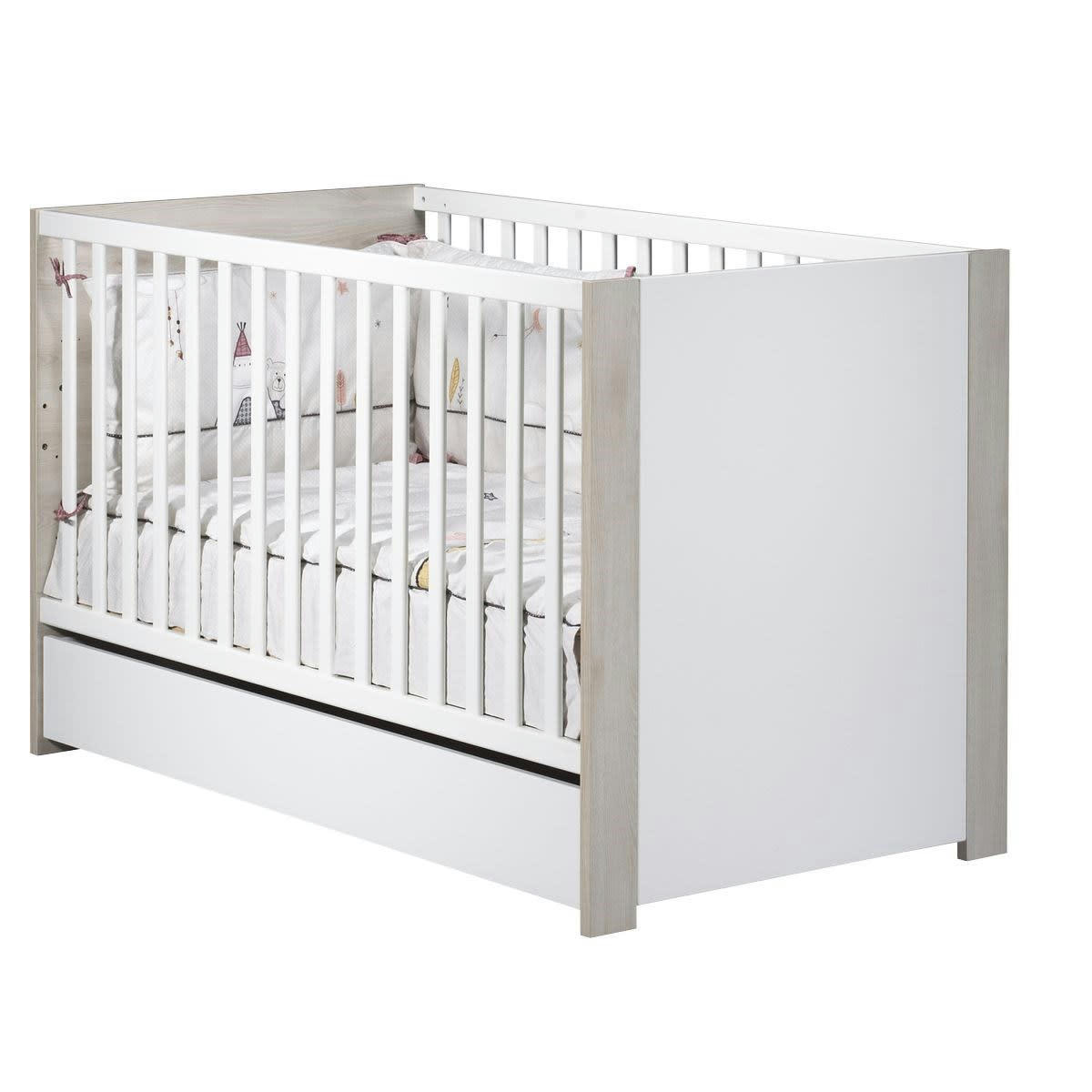 TIPEE - Tiroir de lit Little Big Bed 140x70 en bois blanc