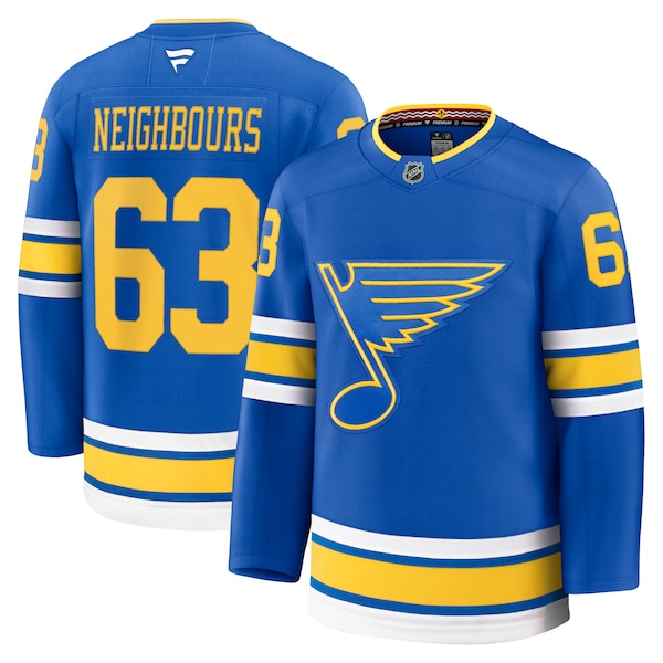 Jake Neighbours St. Louis Blues  Home Premium Jersey - Blue