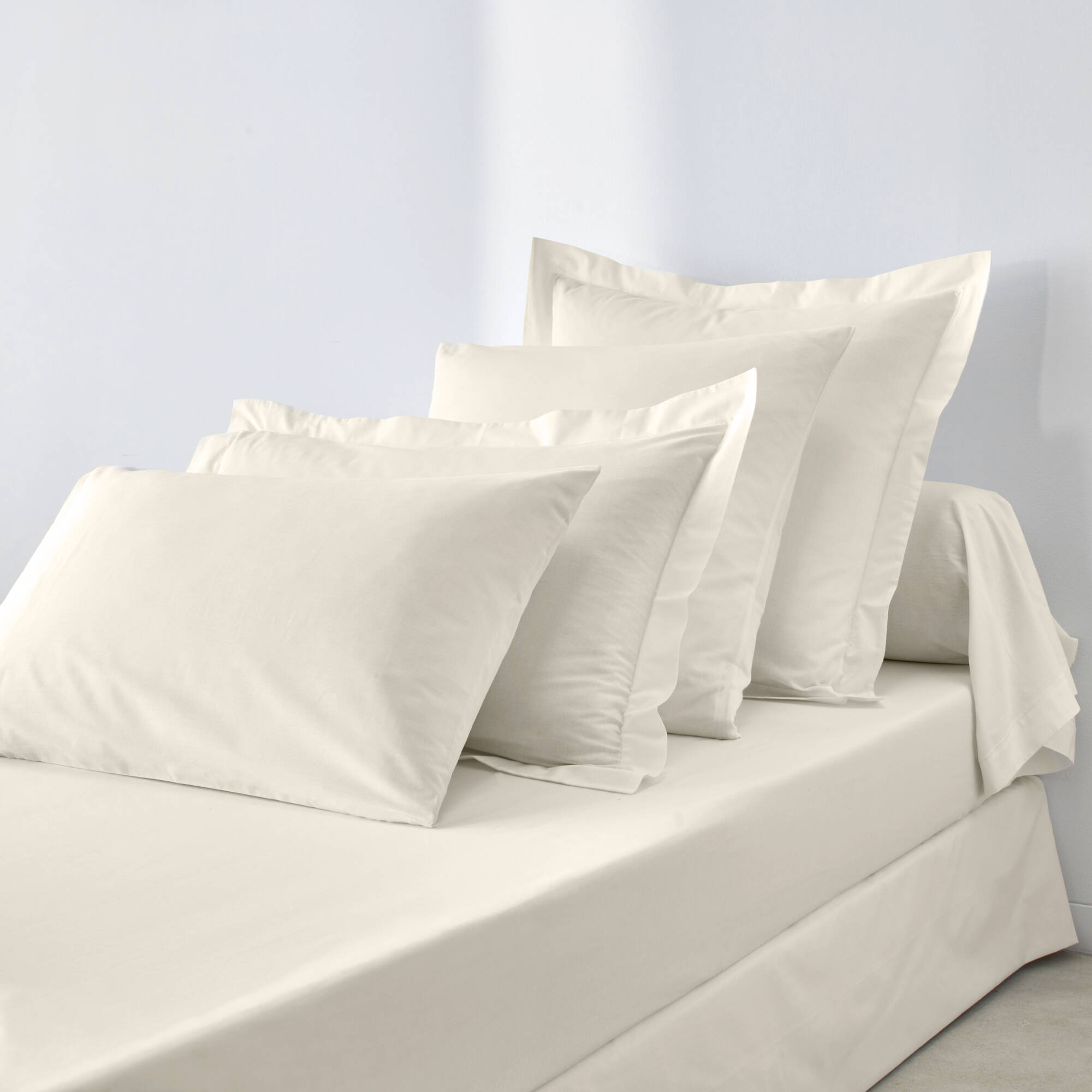 Drap-housse uni coton bonnet 32 cm