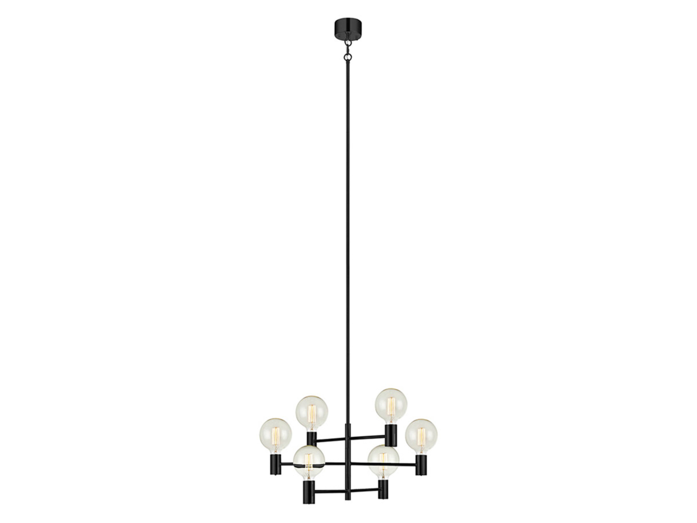 Lampa wisząca Capital 6-punktowa metalowa czarna