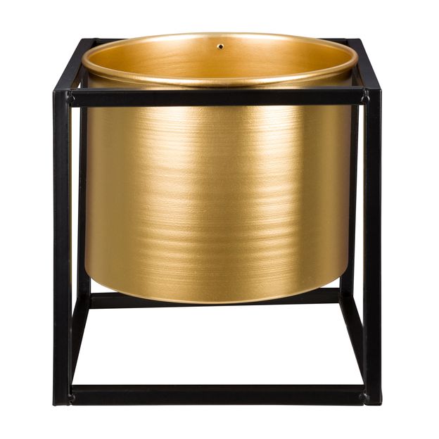 CACHEPÔ 20 CM GOLDEN SQUARE